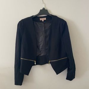 Philosophy Cropped Zipper Blazer, Large